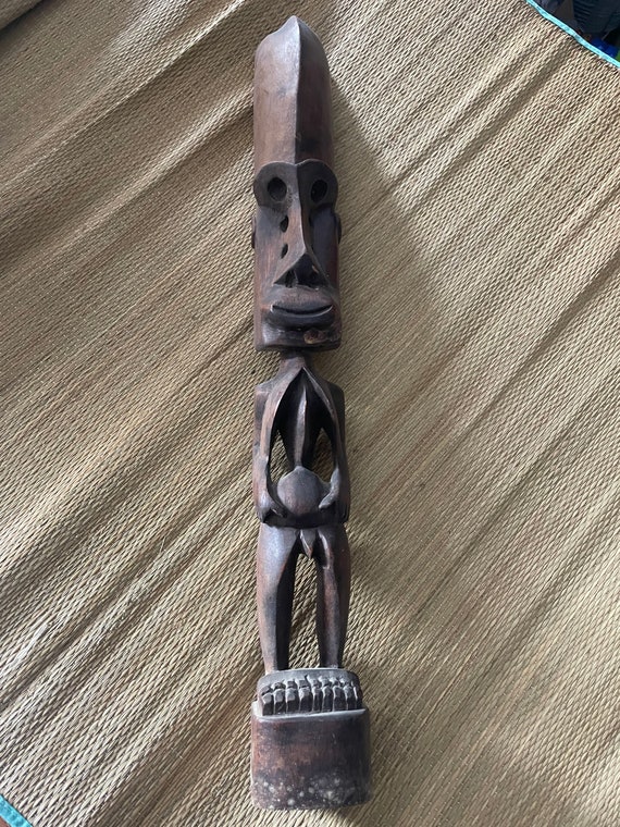 Early Vintage African Carved wood Carving Figure Fetish Africa