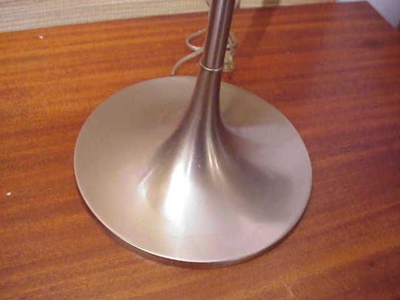 Vintage Laurel Floor Lamp TABLE Nickel Tulip Base Mid-Century Modern 1960/'s Saarinen Eames Era