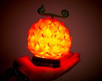 One Piece Devil Fruit Lamp – Anime Light, Ace Sabo Gift Mera Mera No Mi