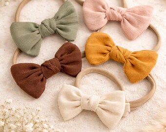 Autumn Bow Headbands for Babies  baby hair accessories Baby Girl Headband Baby Girl Hair Bows, Flower Hair Clip, Baby Gift