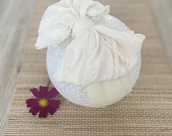Babyhårband med söt rosett, stort rosetthårband, rosetthårband för nyfödd, hårband för nyfödd för babyflickor, babyshowerpresent