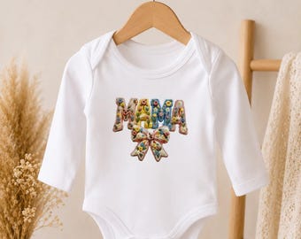 Mama Baby Bodysuit - New Mom Gift, Minimalist Mama Onesie, Baby Shower Gift, Mother's Day Baby Gift, Cute Infant Clothes, Gender Neutral