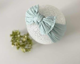 Fascia per capelli pastello per neonati con colori arcobaleno, fascia per capelli con fiocco grande, fascia per capelli con fiocco per neonati, fascia per neonati per regalo per neonata, baby shower, morbida ed elastica.