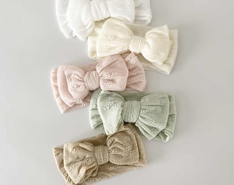 Baby Mädchen Floral Bow Stirnband Stirnband mit einem niedlichen Schleife, große Schleife Stirnband, Neugeborenen Schleife Stirnband, Neugeborenen Stirnband für Baby-Mädchen Geschenk-Baby-Dusche
