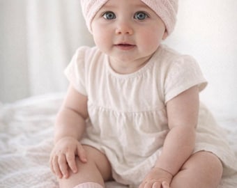 Baby Headband and Socks Set, Flower Infant Turban,  Baby Newborn Gift, Baby Shower Set, Baby Girl Set, Flowers Baby Sommer Set