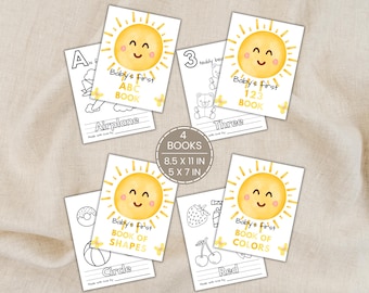 Babyshoweractiviteit, babyshower aandenken, Baby First ABC-boek, Baby First 123-boek, Baby First Book of Colors, Baby First Book of Shapes, Baby First Book of Shapes