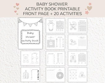 Baby Shower Kids Activity, Baby Shower Activity Book, Baby Shower Printable Games, Baby Shower Favors, Baby Shower Coloring Pages For Kids