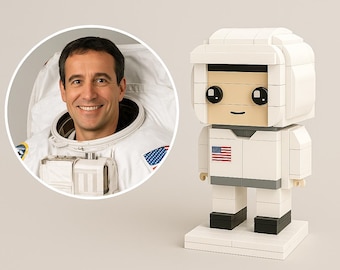 Anpassad tegelstensfigur för astronaut – Personlig rymdgåva