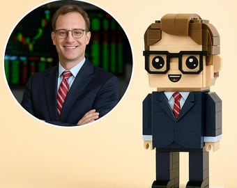 Anpassad aktiehandlare tegelfigur – Personlig finanspresent