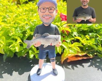 Anpassad fiskebobblehead: Personlig fiskarpresent