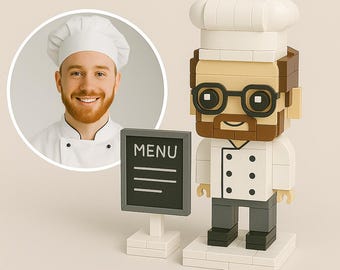 Anpassad kockfigur i tegelsten • Personlig kulinarisk present
