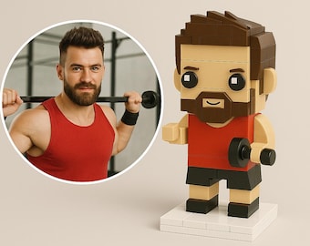 Anpassad CrossFit-figur – Personlig tegelidrottare-present