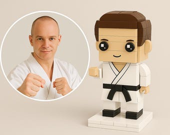 Anpassad kampsportstegelfigur – Personlig Dojo-present