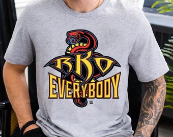 Royal Blue RKO Wrestling Finisher T-Shirt, Vintage Attitude Era Graphic Tee