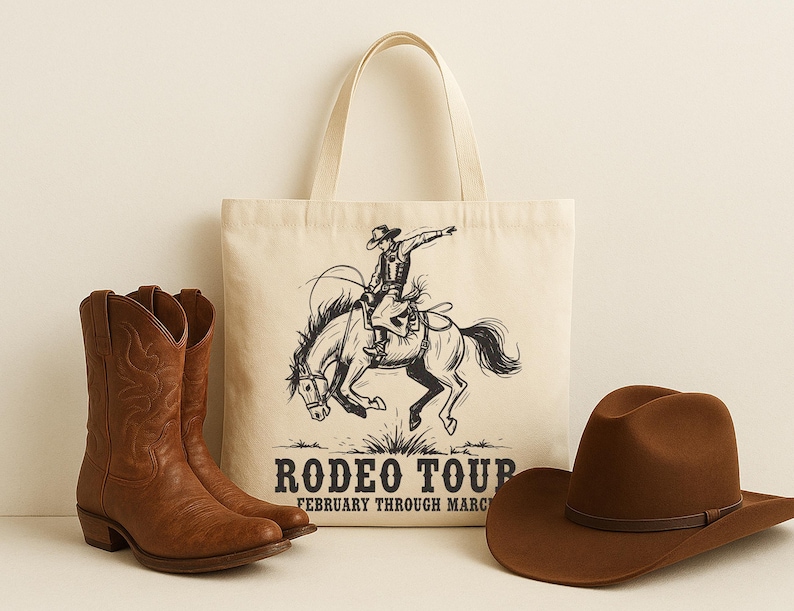 Rodeo Tour PNG SVG | Vintage Rodeo Cowboy Bucking Horse Poster ...