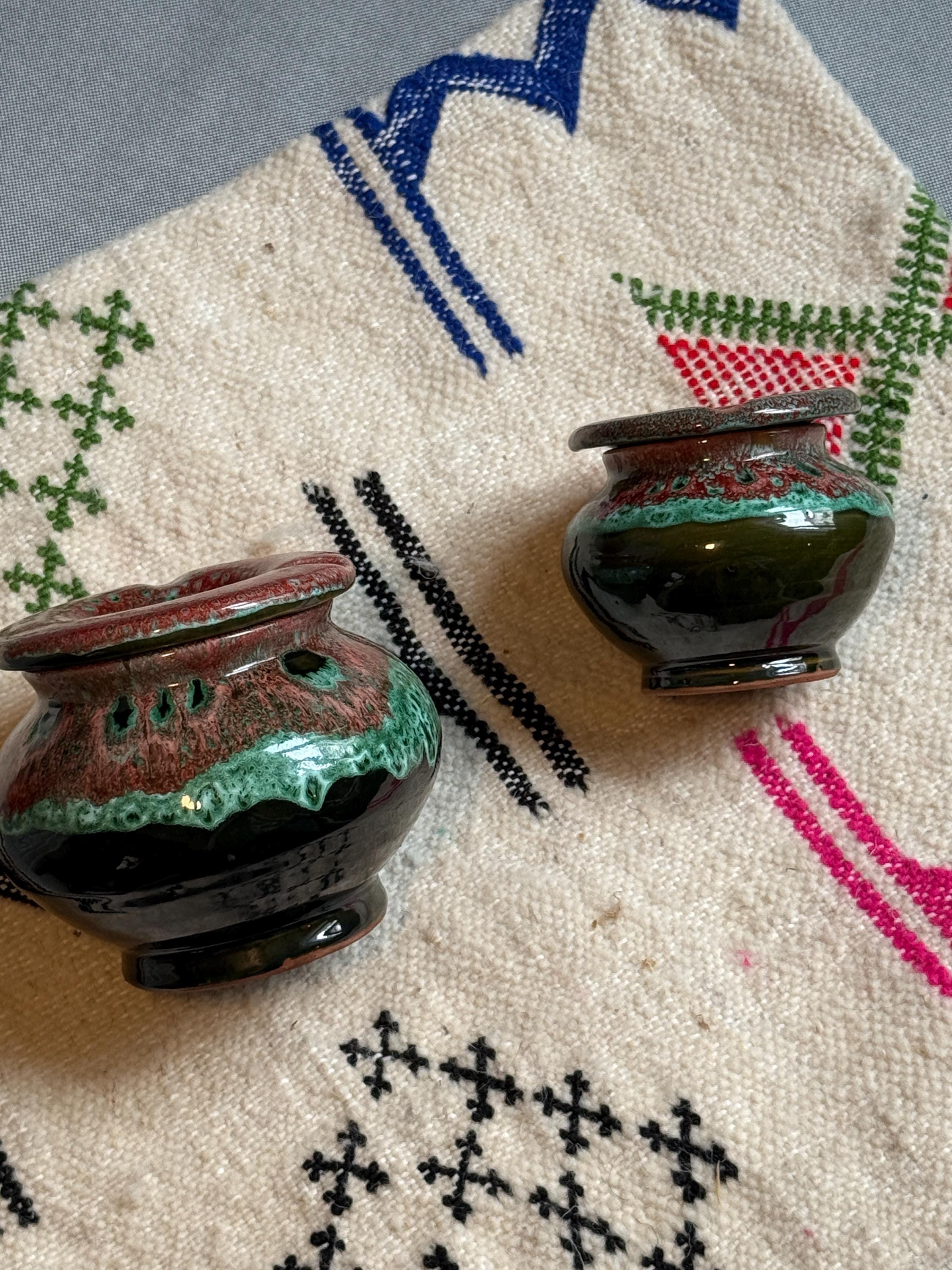 Medium Handcrafted Moroccan Ceramic Ashtray – Handmade Pottery