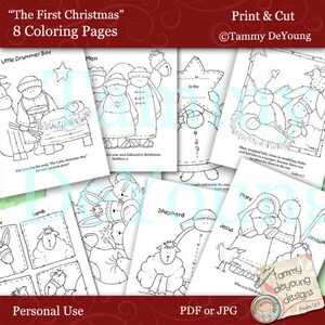 Navidad para colorear páginas Natividad imprimible Navidad para colorear libro clip art para niños #322