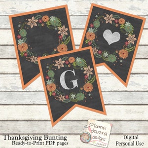 Printable Friendsgiving Banner, Happy Friendsgiving Bunting, Give ...