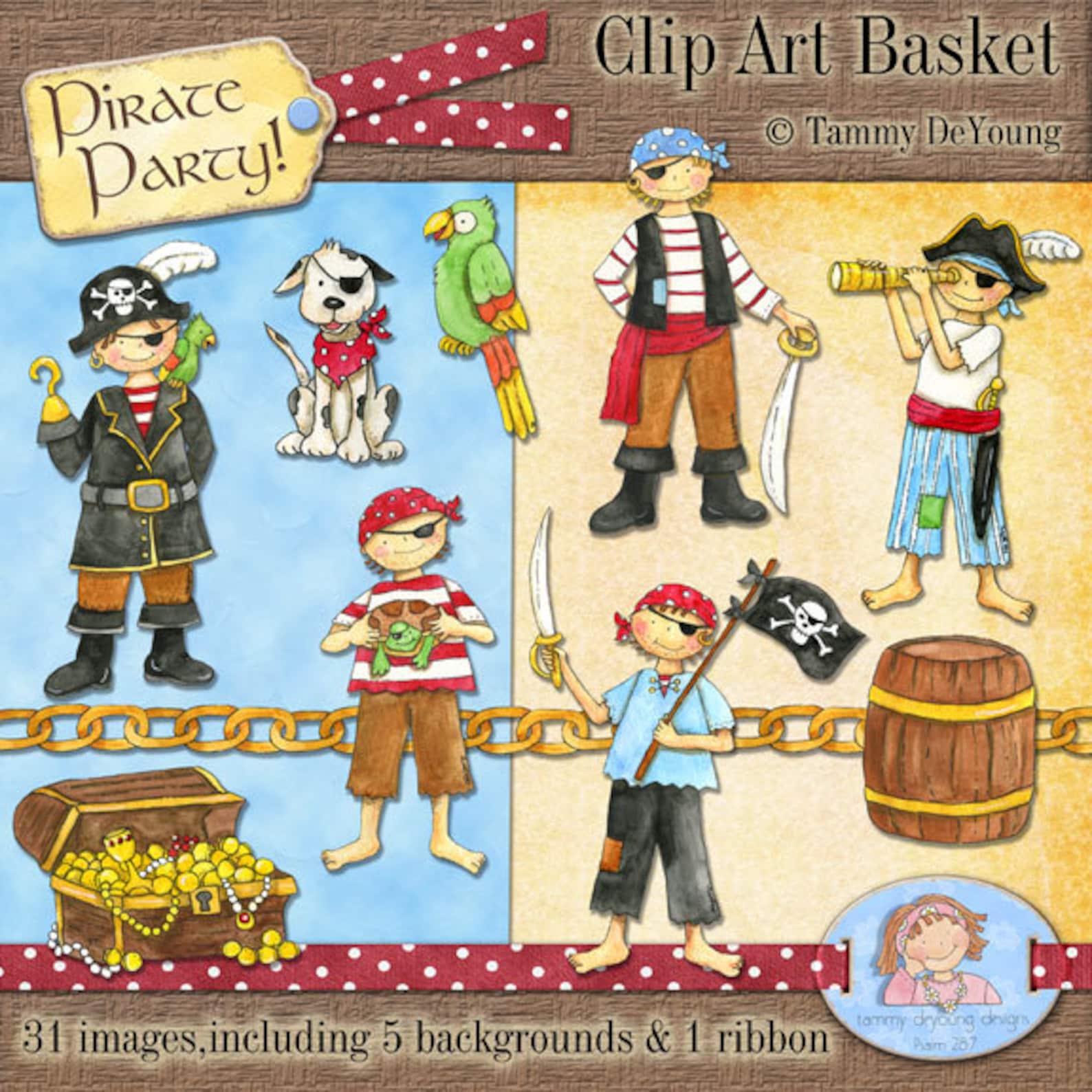 Pirate Clip Art Nautical Digital Paper Pirate Paper Pirate Etsy