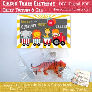 Circus Birthday Party Treat Bag Toppers &amp; Tags * Carnival Birthday ...