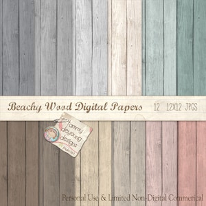 Hout digitale papier * strand hout patronen * mint, roze, turquoise, bruin, grijs, koraal voor uitnodigingen, bruiloften, aankondigingen, rustieke Bruidsmode