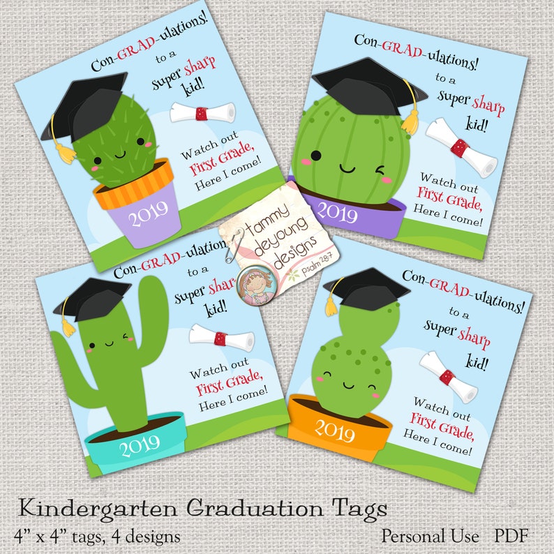 digital kindergarten graduation tags kids graduation labels etsy