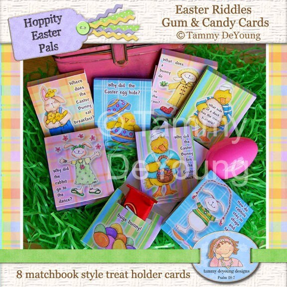 Easter Party Favors Easter Riddle Treat Holders Printable - Etsy