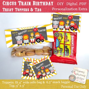 Circus Birthday Party Treat Bag Toppers &amp; Tags * Carnival Birthday ...