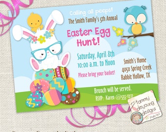 Printable Easter Egg Hunt Invitation, Easter Party for Kids, Printable Easter Invite, Easter Evite, Breakfast with Easter Bunny Party