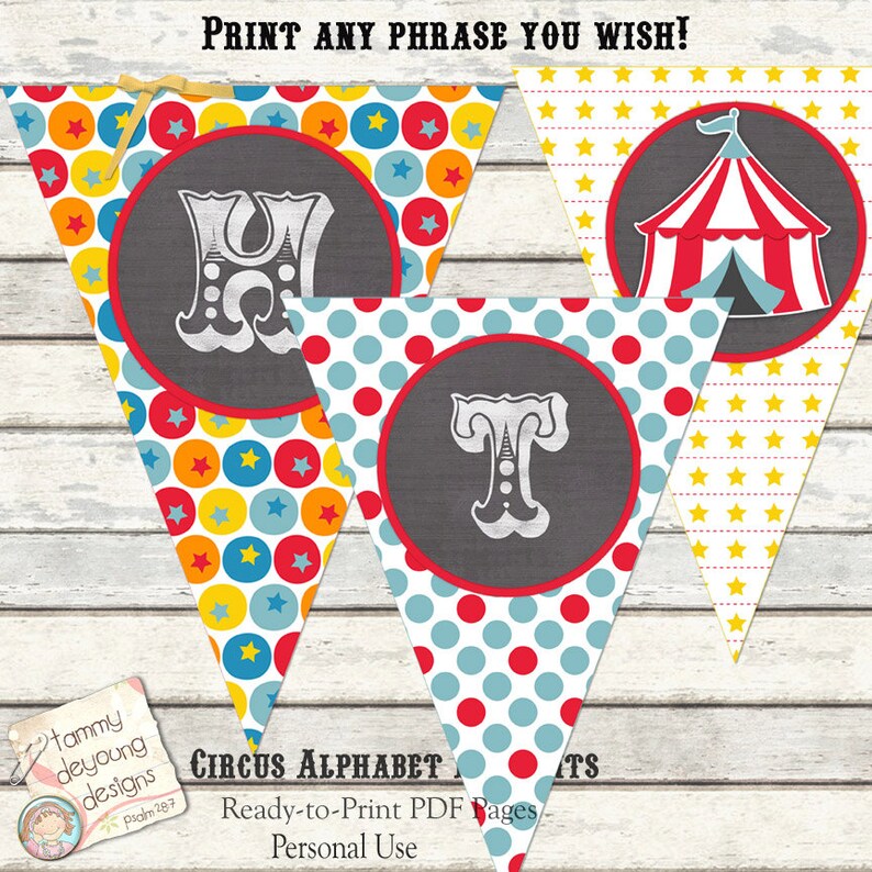 Circus Letters Printable