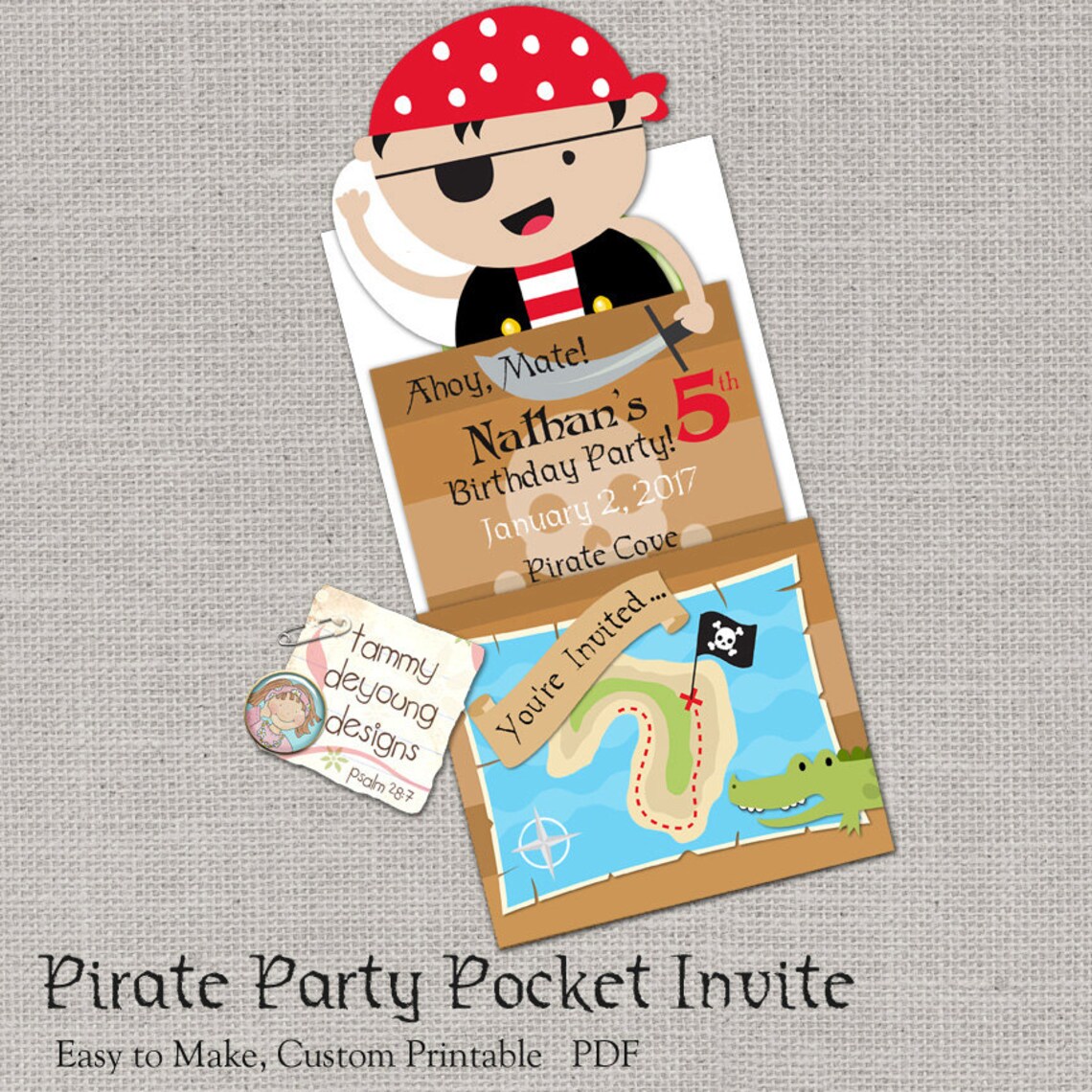 Pirate Party Invitation Printable Pirate Birthday Party - Etsy