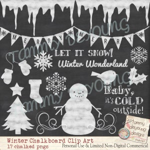 Images tableau de Noël bonhomme de neige Clipart, graphiques numériques d’hiver pour les cartes, invitations, étiquettes, faire-part, photocards #416