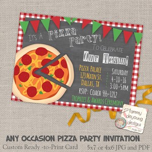 Pizza Party Invitation * invitation imprimable sur mesure n’importe quel Occasion inviter * bricolage pour les sports, événements de l’équipe, écoliers parties, adolescents, adultes,