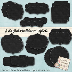 Wrapables Set of 36 Chalkboard Labels / Chalkboard Stickers with Chalk Marker for Organizing, Labeling, Gift Tags, Drink / Wine Markers, and Weddings