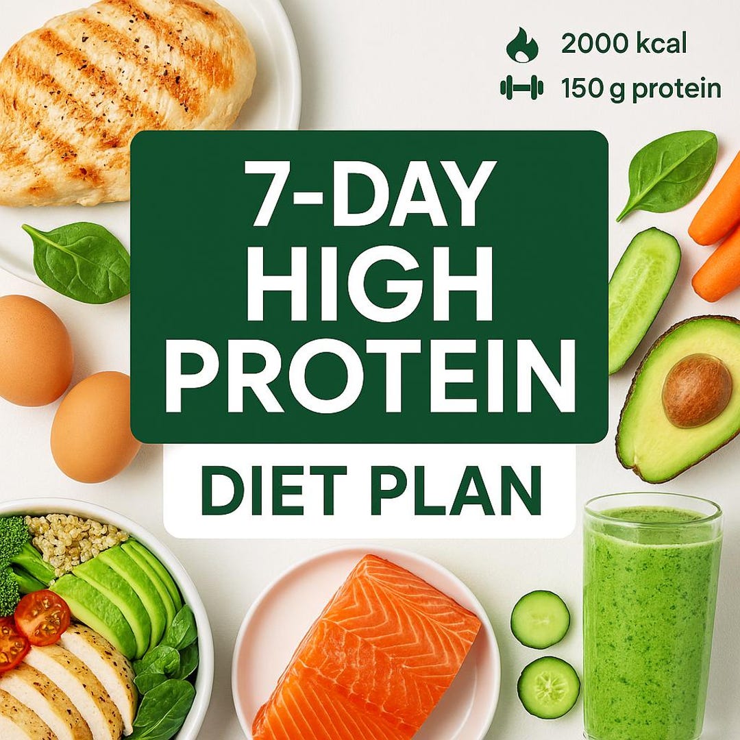 7-day High Protein Diet Plan | Weekly Meal Prep Guide for Weight Loss ...