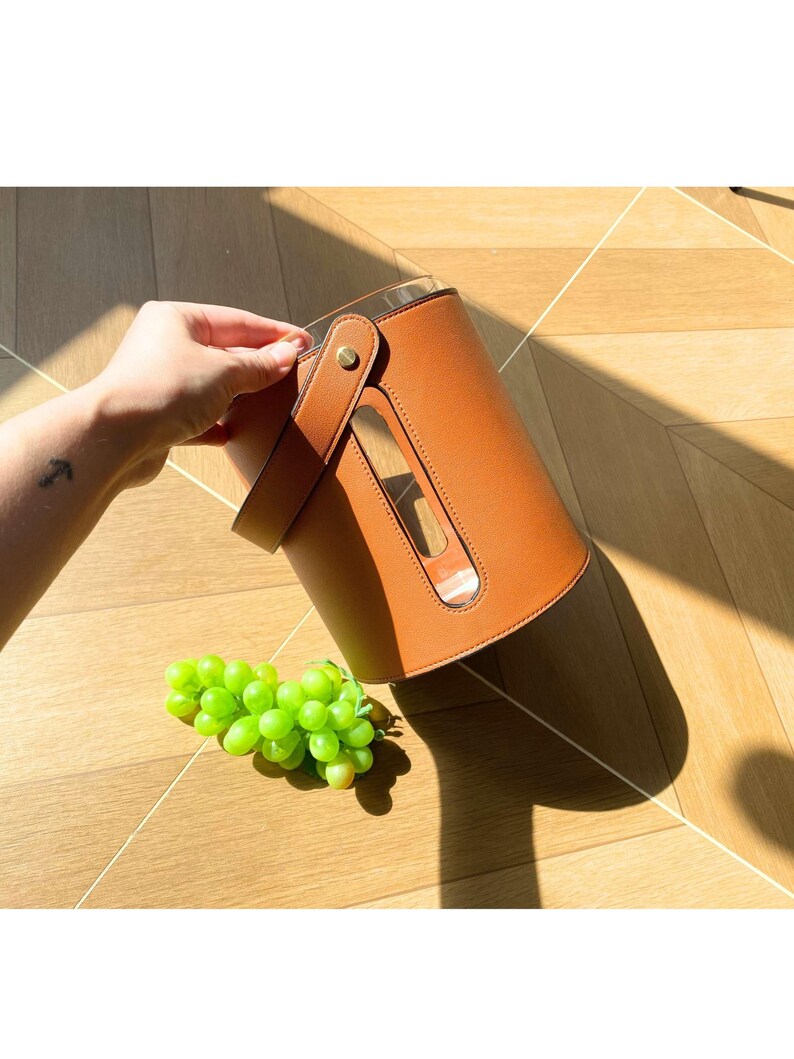 Leather Ice Bucket for Home Bar | Modern Wine Cooler | Bar Accessory | Wine & Champagne Chiller | Barware Decor | Wine Cooler | Bar Decor bild 11