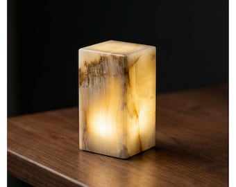 Marmor Touch Tischlampe, Minimalistisches Nachttischlicht, Elegantes Tischlicht, Nachtlampe, Stein Stimmungslicht für Schlafzimmer Dekor, Marmor Nachttischlampe