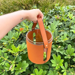 Leather Ice Bucket for Home Bar | Modern Wine Cooler | Bar Accessory | Wine & Champagne Chiller | Barware Decor | Wine Cooler | Bar Decor bild 10