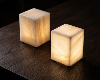 Marmor Touch Tischlampe, Minimalistisches Nachttischlicht, Elegantes Tischlicht, Nachtlampe, Stein Stimmungslicht für Schlafzimmer Dekor, Marmor Nachttischlampe