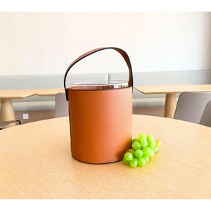 Leather Ice Bucket for Home Bar | Modern Wine Cooler | Bar Accessory | Wine & Champagne Chiller | Barware Decor | Wine Cooler | Bar Decor bild 12