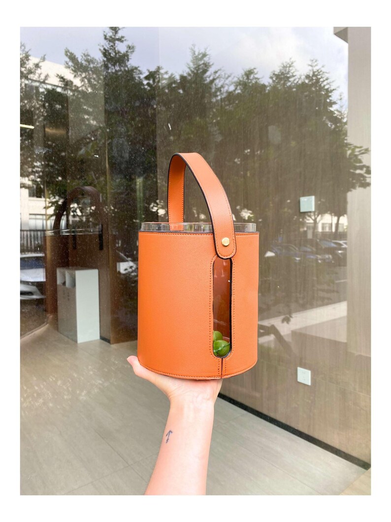 Leather Ice Bucket for Home Bar | Modern Wine Cooler | Bar Accessory | Wine & Champagne Chiller | Barware Decor | Wine Cooler | Bar Decor bild 6