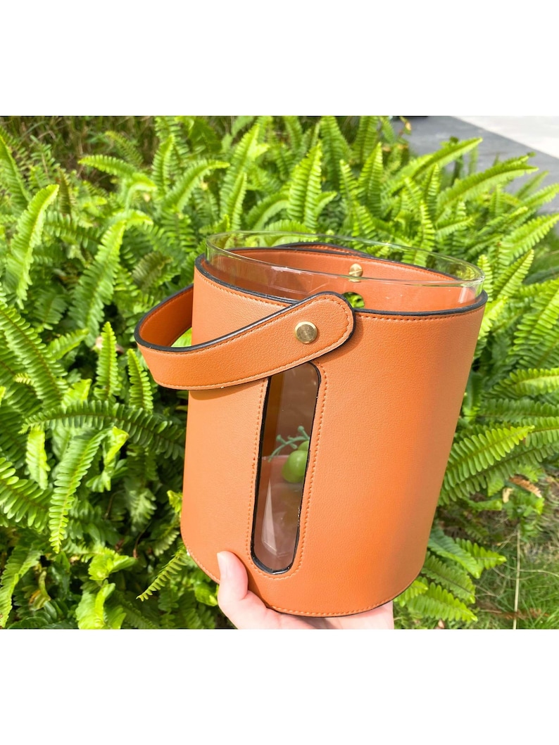 Leather Ice Bucket for Home Bar | Modern Wine Cooler | Bar Accessory | Wine & Champagne Chiller | Barware Decor | Wine Cooler | Bar Decor bild 2