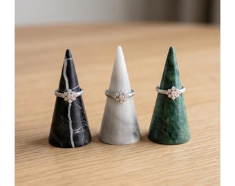 Marble Ring Holder Set, Ring Organizer for Jewelry Storage, Stone Ring Holder, Ring Storage, Ring Dish, Jewelry Box, Jewelry Tray for Rings
