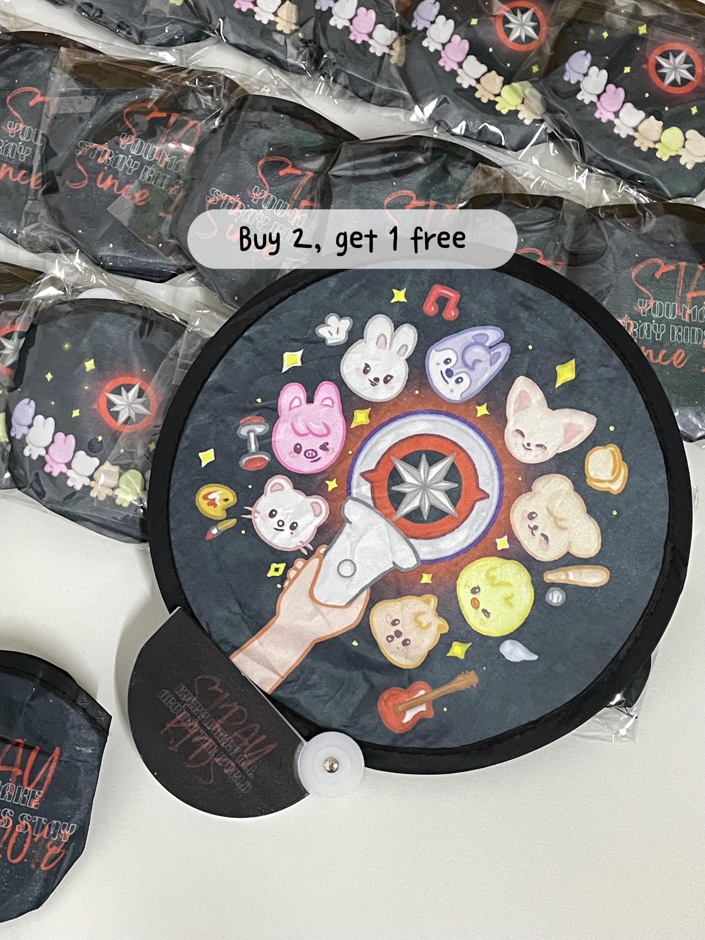 Stray Kids Foldable Hand Fan | STAY Gift | Kpop Concert Accessory