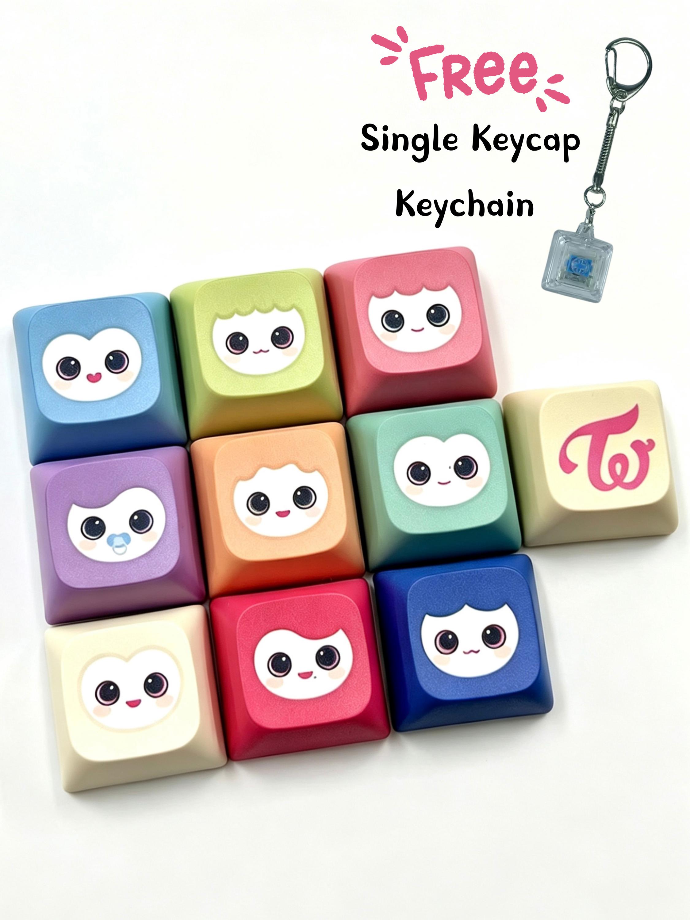 Twice Lovely Inspired Keycap Set | Twice Fidget Keychain | Twice