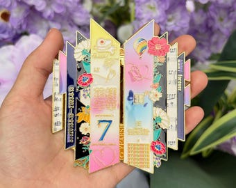 Kpop Enamel Pin Badge | Kpop Accessory Purple Inspired | Kpop Concert World Tour |ARMY Gift