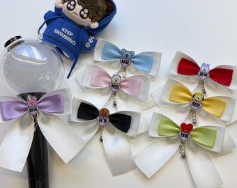 Kpop Inspired  Ribbon Bow for Army Bomb | B.T.S Arirang World Tour Lightstick Accessory | ARMY BOMB Decal｜Handmade K-Pop Fan Gift