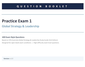 GSL 10 exámenes de práctica: CPA Australia - Examen de práctica de estrategia y liderazgo global 01 - 10