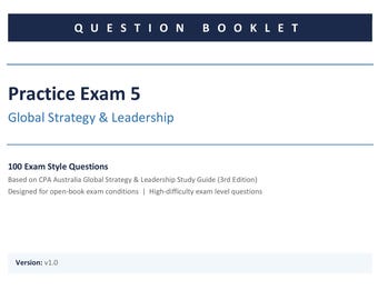 Examen de práctica GSL 05: CPA Australia - Estrategia y liderazgo global