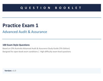 Exámenes de práctica AAA 10x: CPA Australia - Exámenes de práctica avanzados de auditoría y aseguramiento 1-10